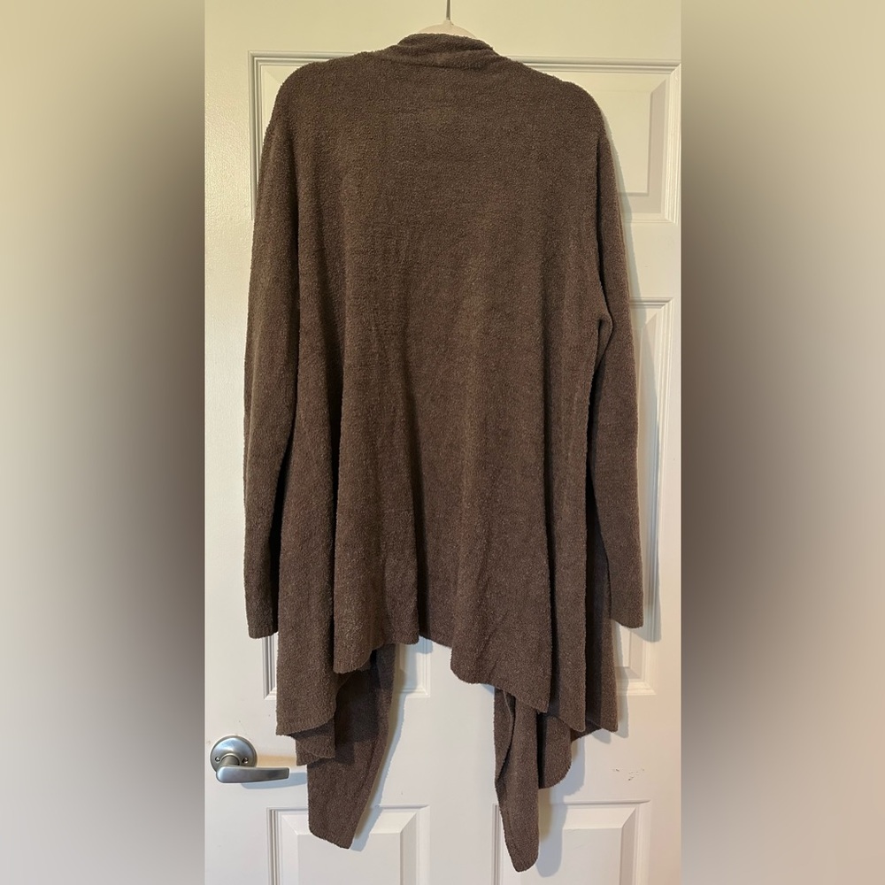 Barefoot Dreams Bamboo Chic Lite Calypso Wrap Cardigan Sweater Cocoa Brown 3XL - Picture 4 of 6
